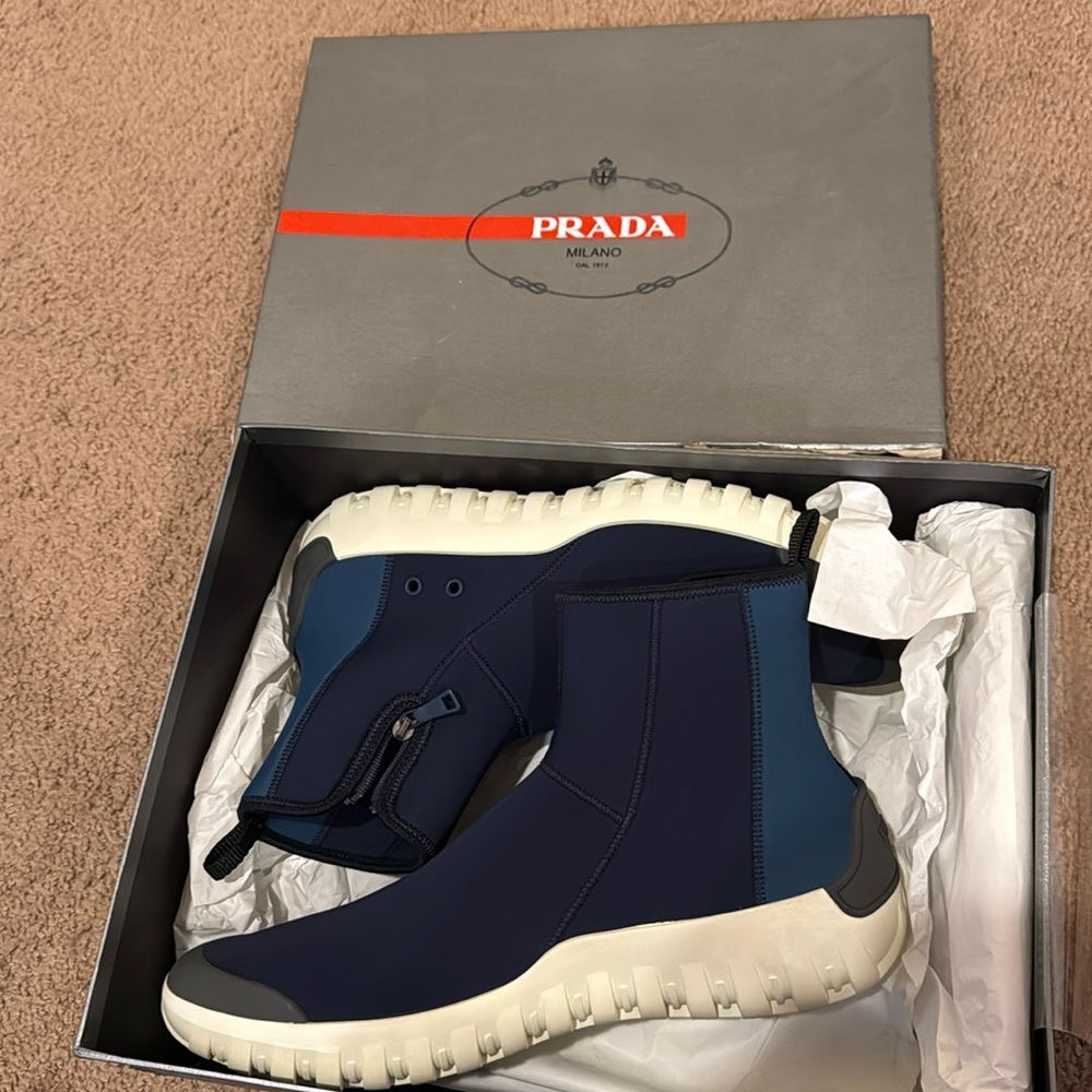 Brand new blue Prada sneakers size 10